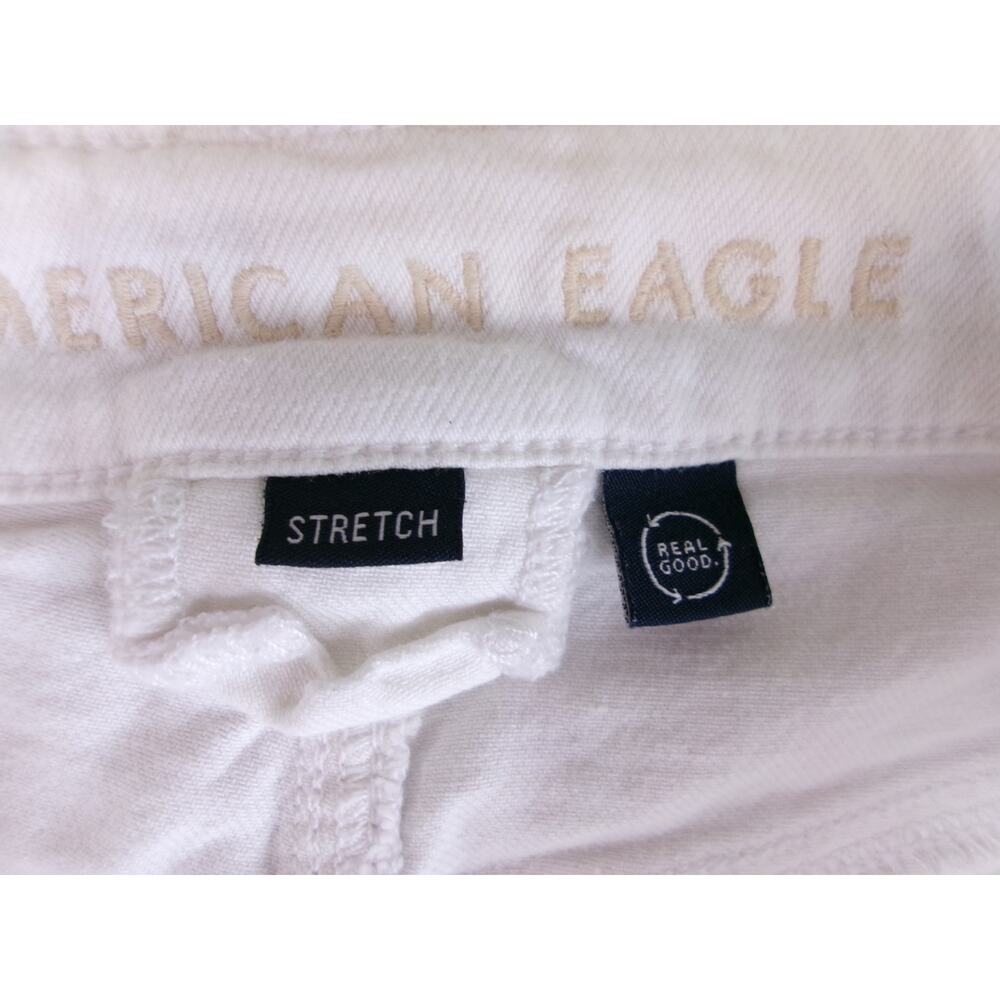 American Eagle White Utility Carpenter Shorts Stretch Size 12 - Picture 4 of 6